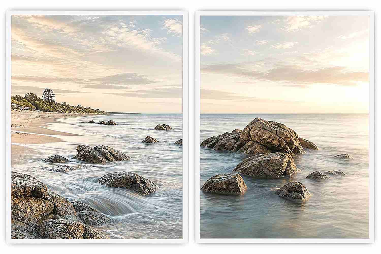 Quiet Shoreline 2 Piece Art Set
