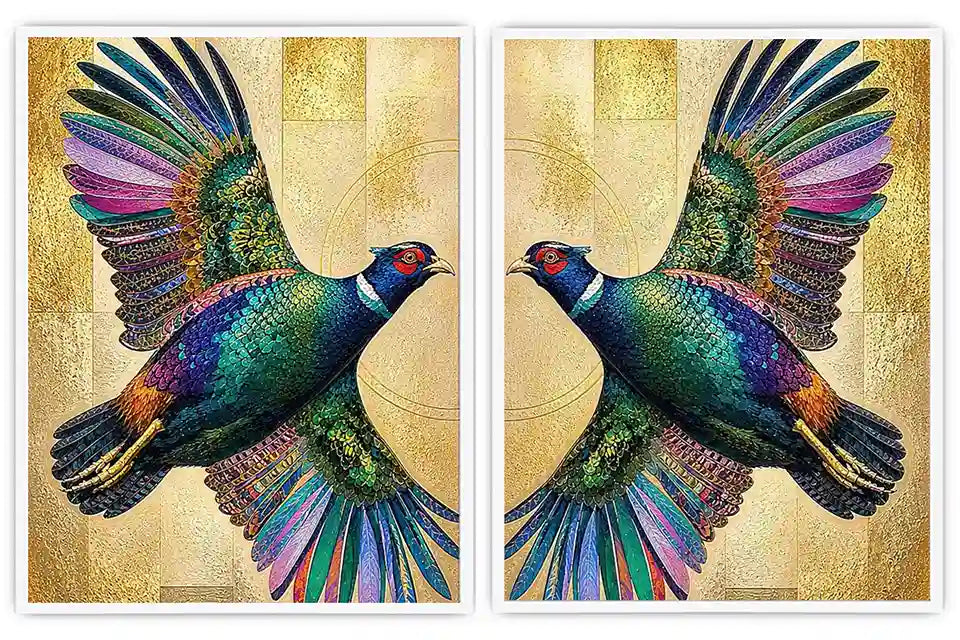 Emerald Wings 2 Piece Art Set