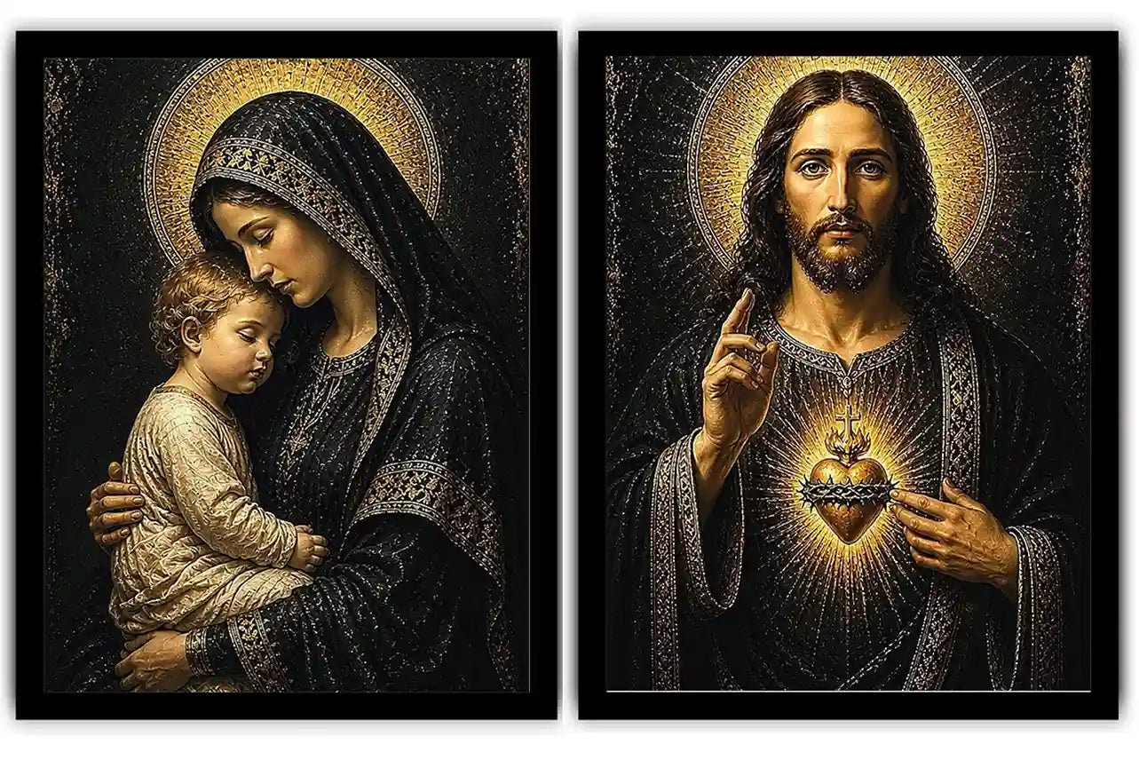 Sacred Golden Grace 2 Piece Art Set