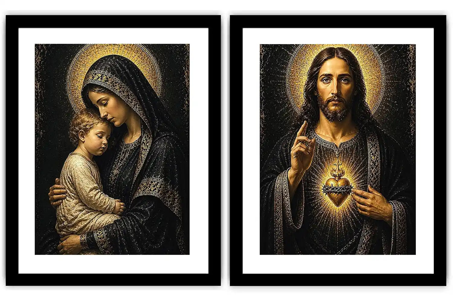 Sacred Golden Grace 2 Piece Art Set