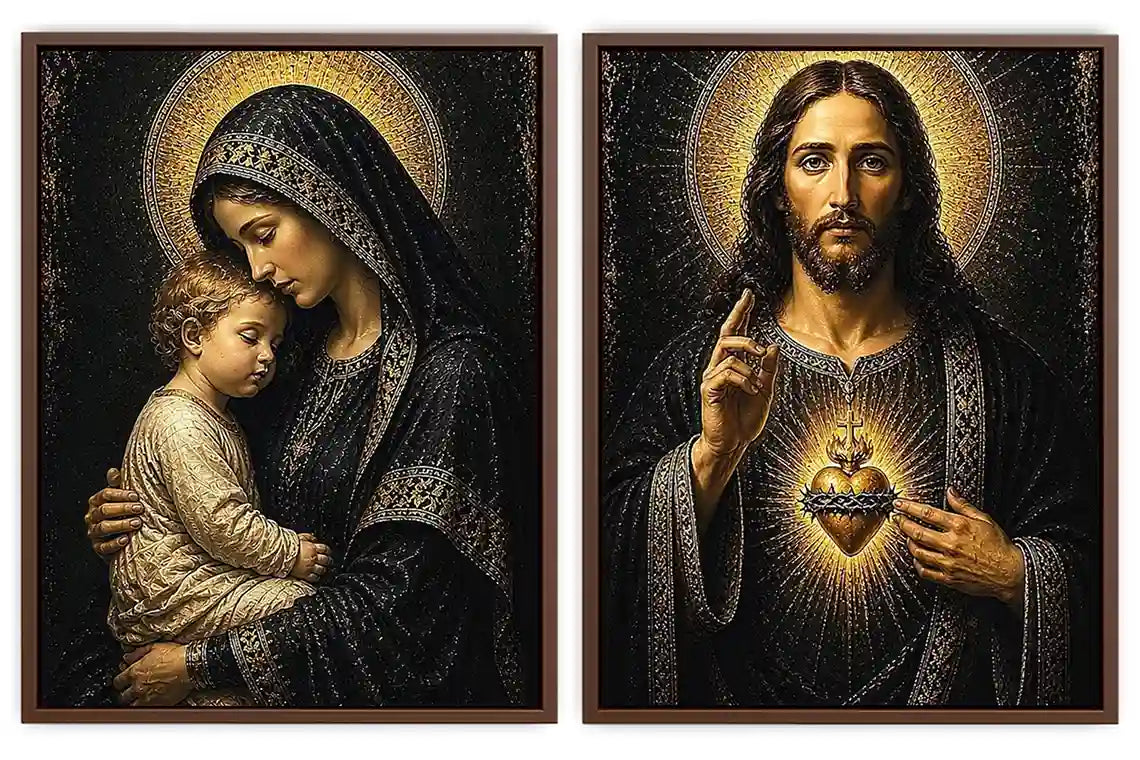 Sacred Golden Grace 2 Piece Art Set