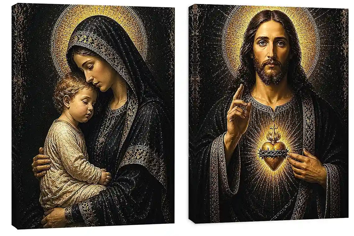 Sacred Golden Grace 2 Piece Art Set