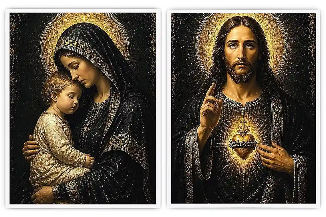 Sacred Golden Grace 2 Piece Art Set