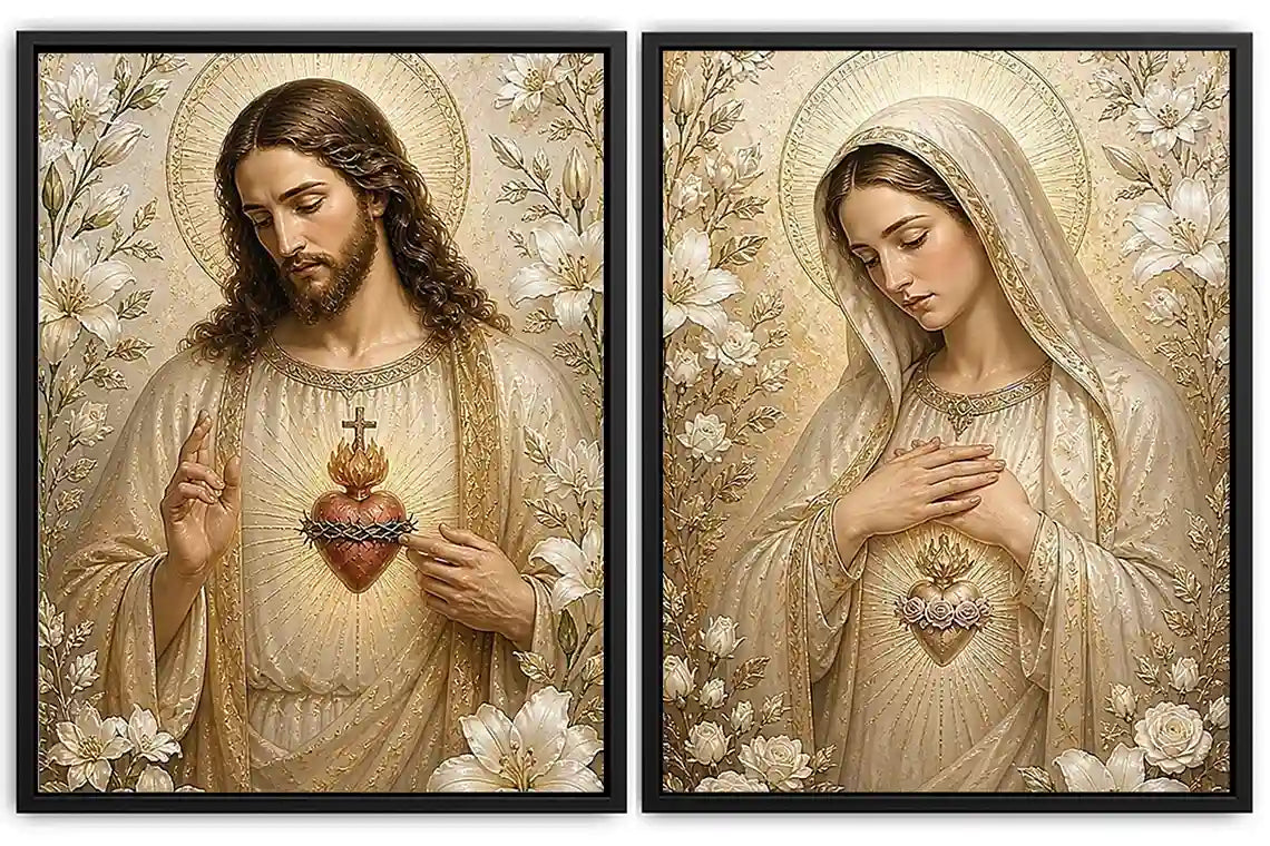 Divine Floral Serenity 2 Piece Art Set