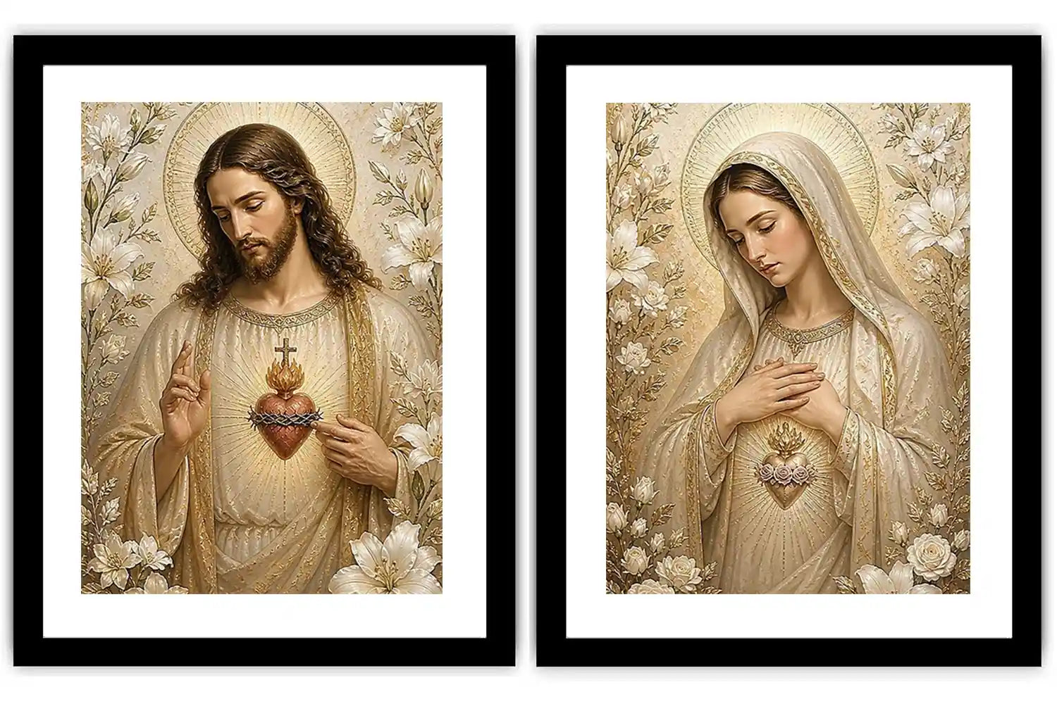 Divine Floral Serenity 2 Piece Art Set