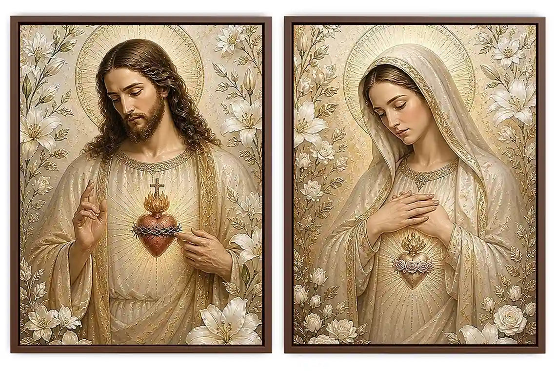 Divine Floral Serenity 2 Piece Art Set