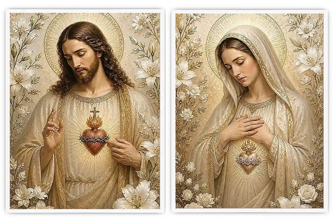 Divine Floral Serenity 2 Piece Art Set