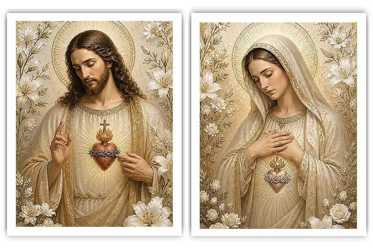 Divine Floral Serenity 2 Piece Art Set