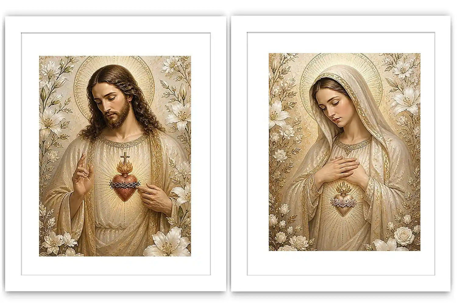 Divine Floral Serenity 2 Piece Art Set