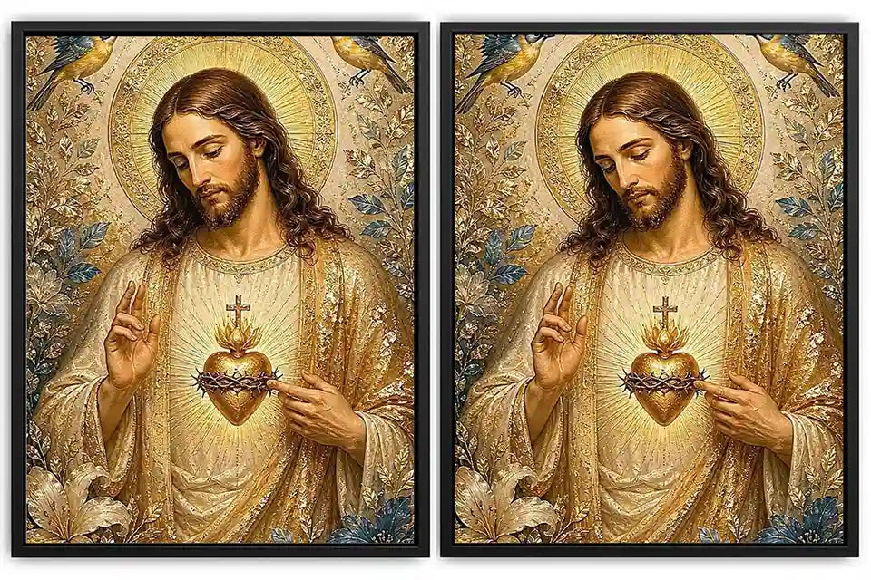 Celestial Sacred Bloom 2 Piece Art Set