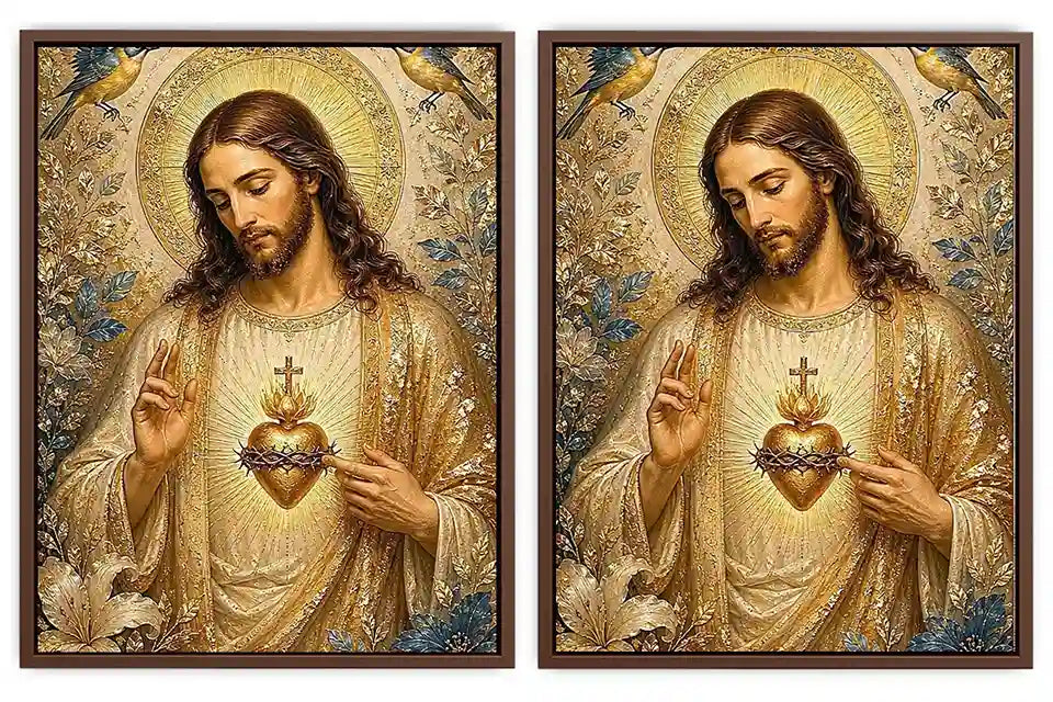 Celestial Sacred Bloom 2 Piece Art Set