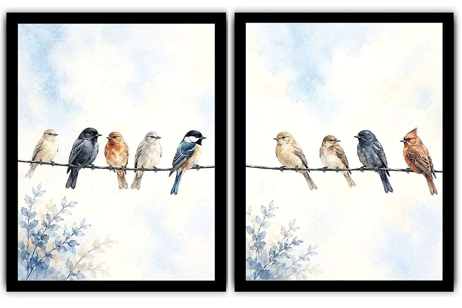 Whispers on the Wire 2 Piece Art Set