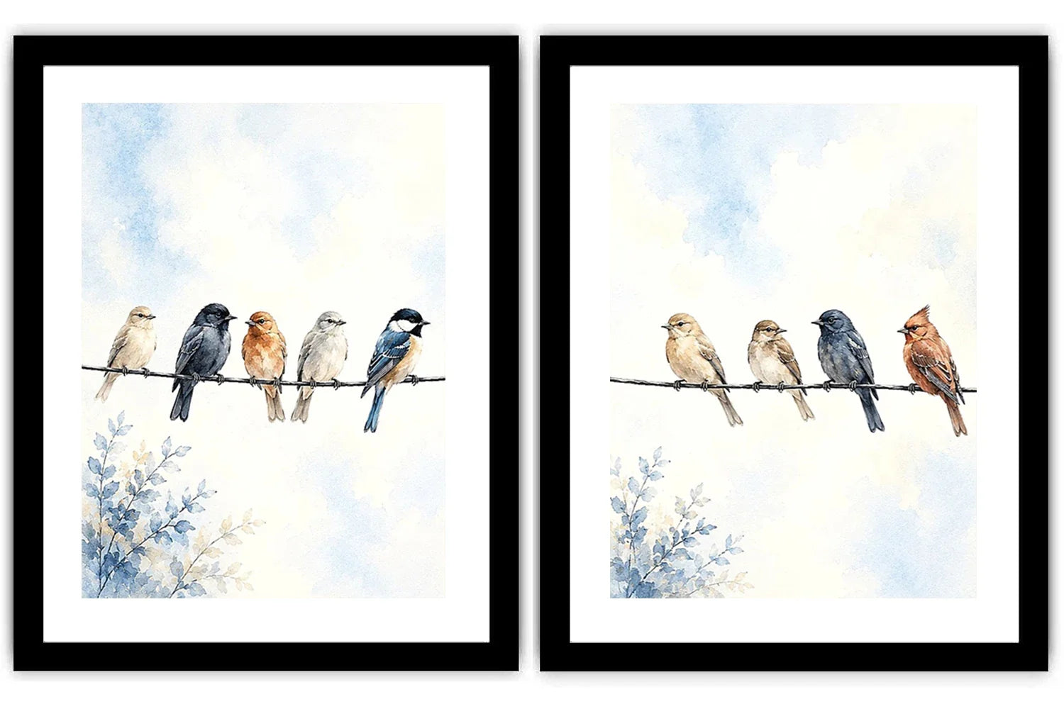 Whispers on the Wire 2 Piece Art Set
