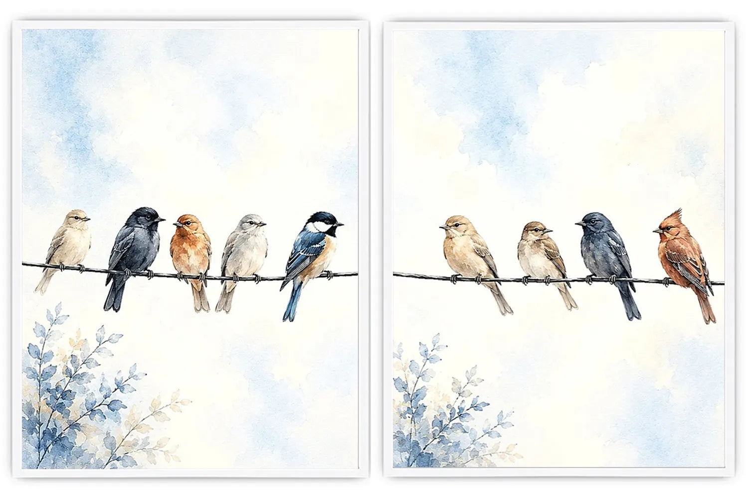 Whispers on the Wire 2 Piece Art Set