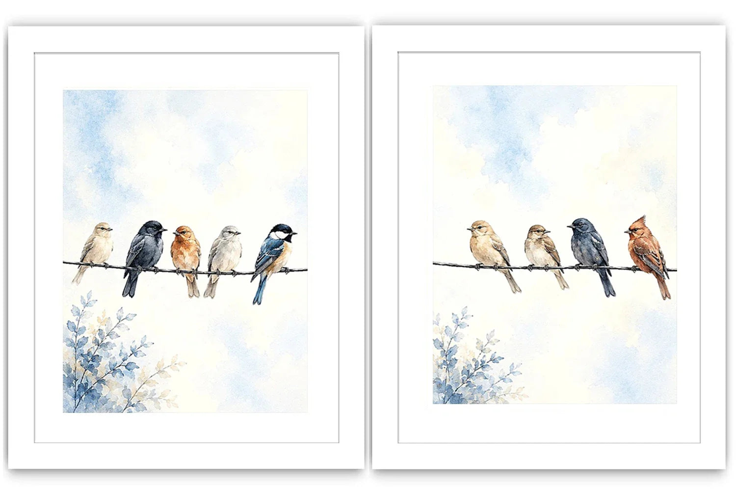 Whispers on the Wire 2 Piece Art Set