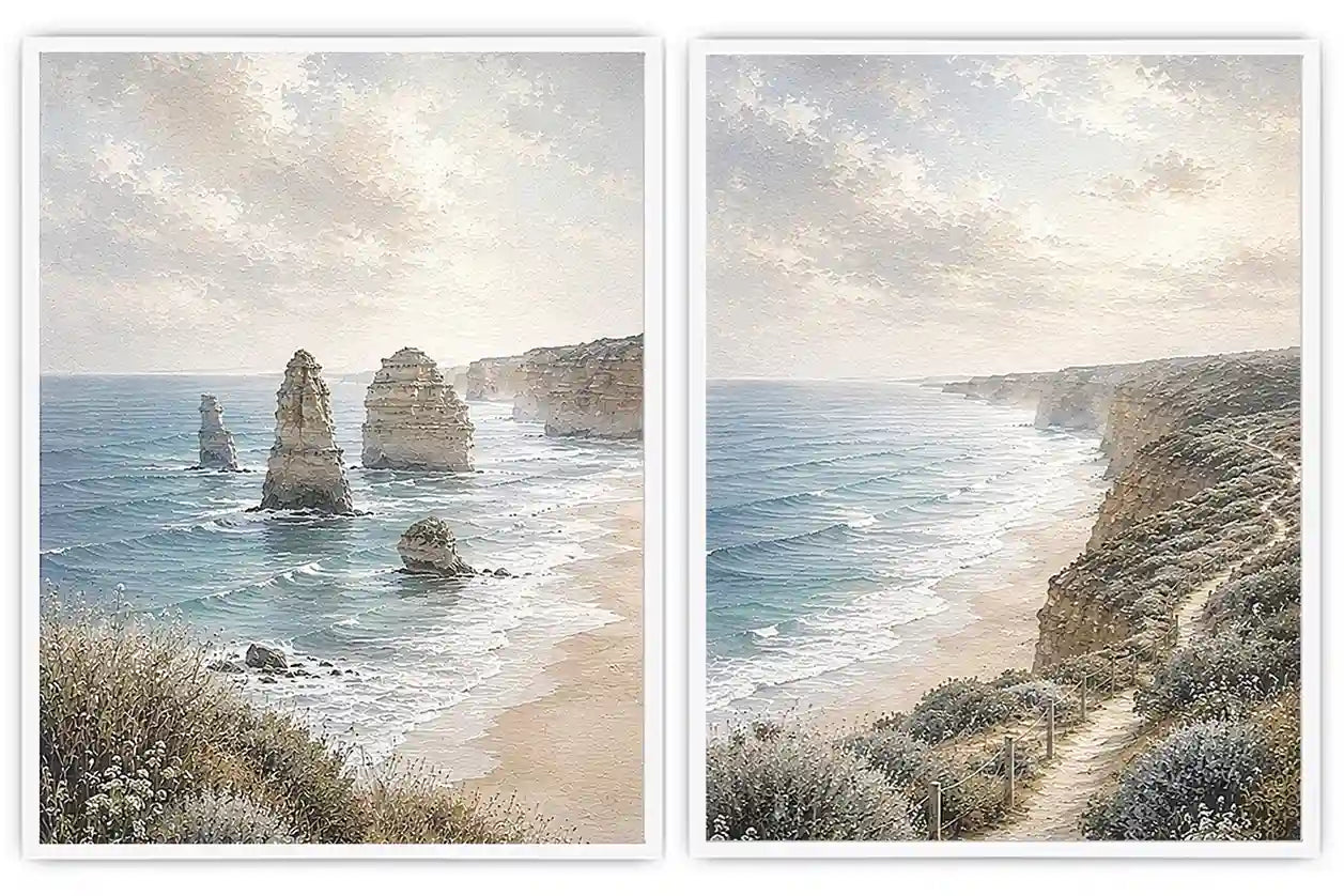 Coastal Serenity 2 Piece Art Set