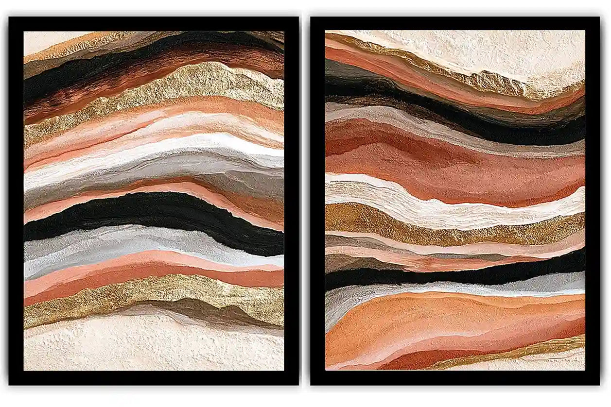 Terracotta Drift 2 Piece Art Set