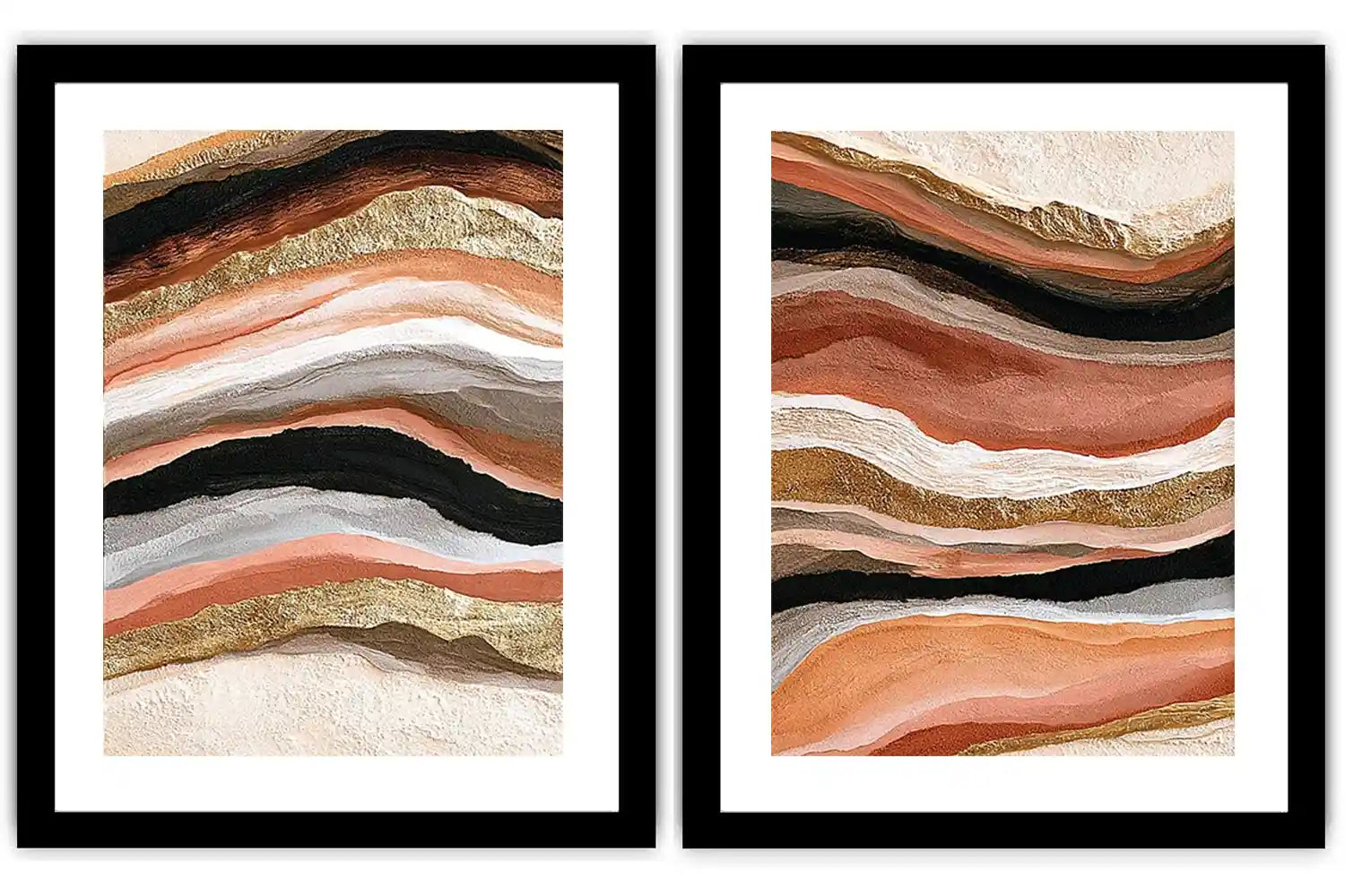 Terracotta Drift 2 Piece Art Set