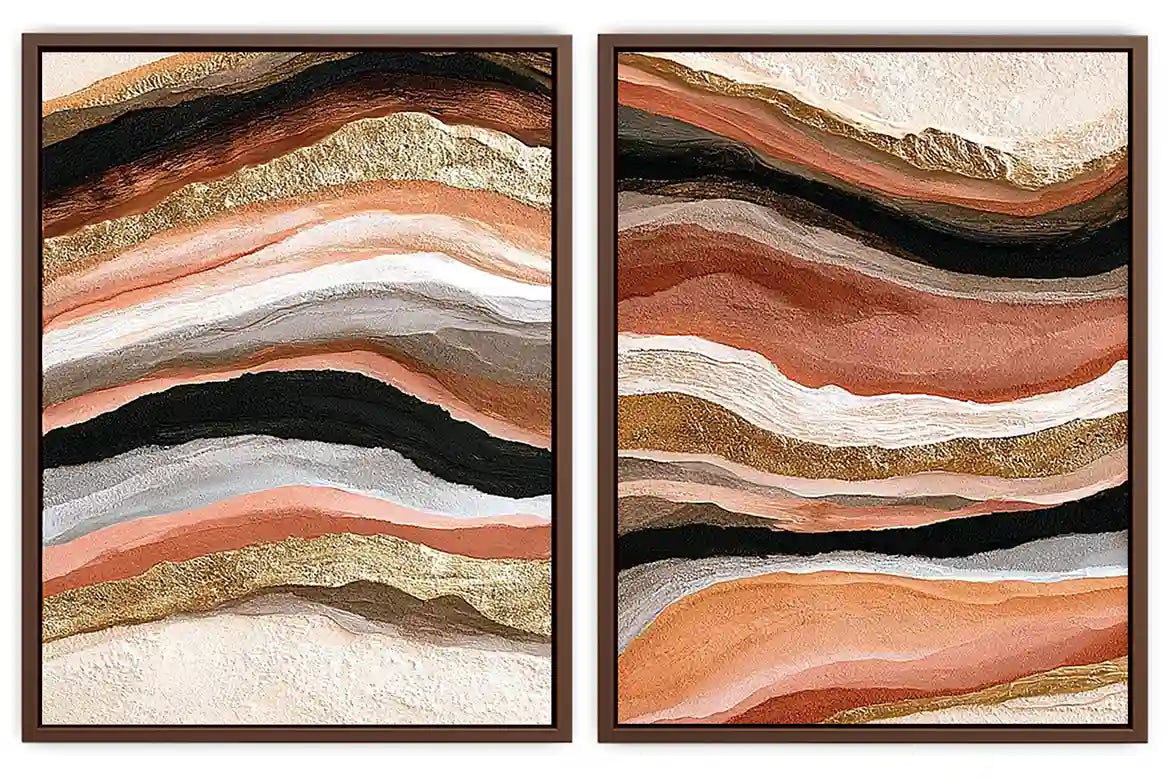 Terracotta Drift 2 Piece Art Set