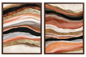 Terracotta Drift 2 Piece Art Set
