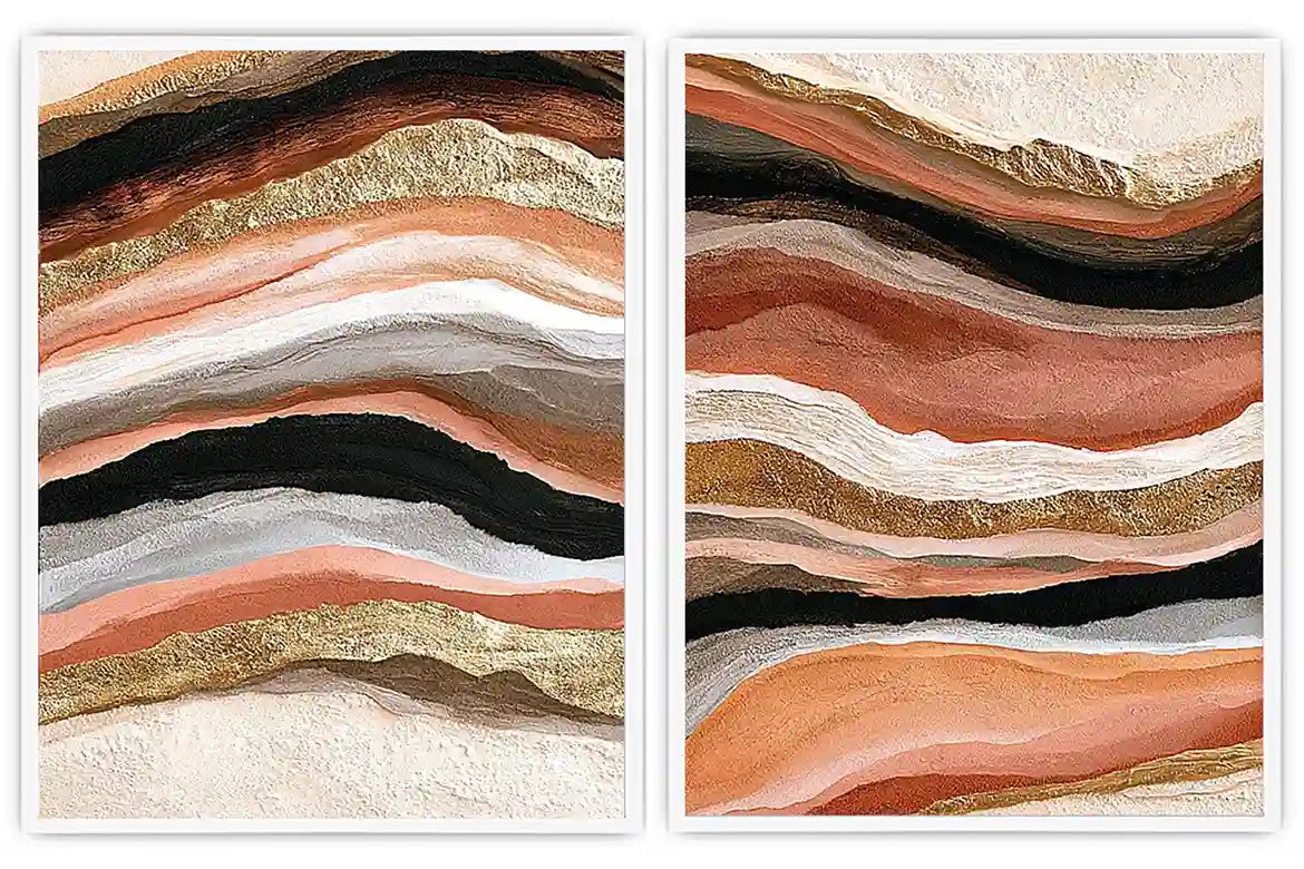 Terracotta Drift 2 Piece Art Set