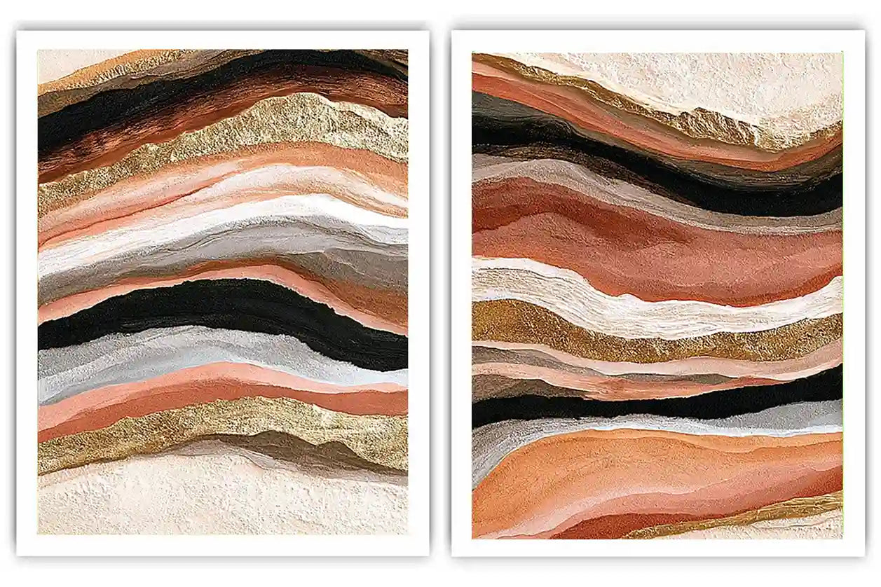 Terracotta Drift 2 Piece Art Set