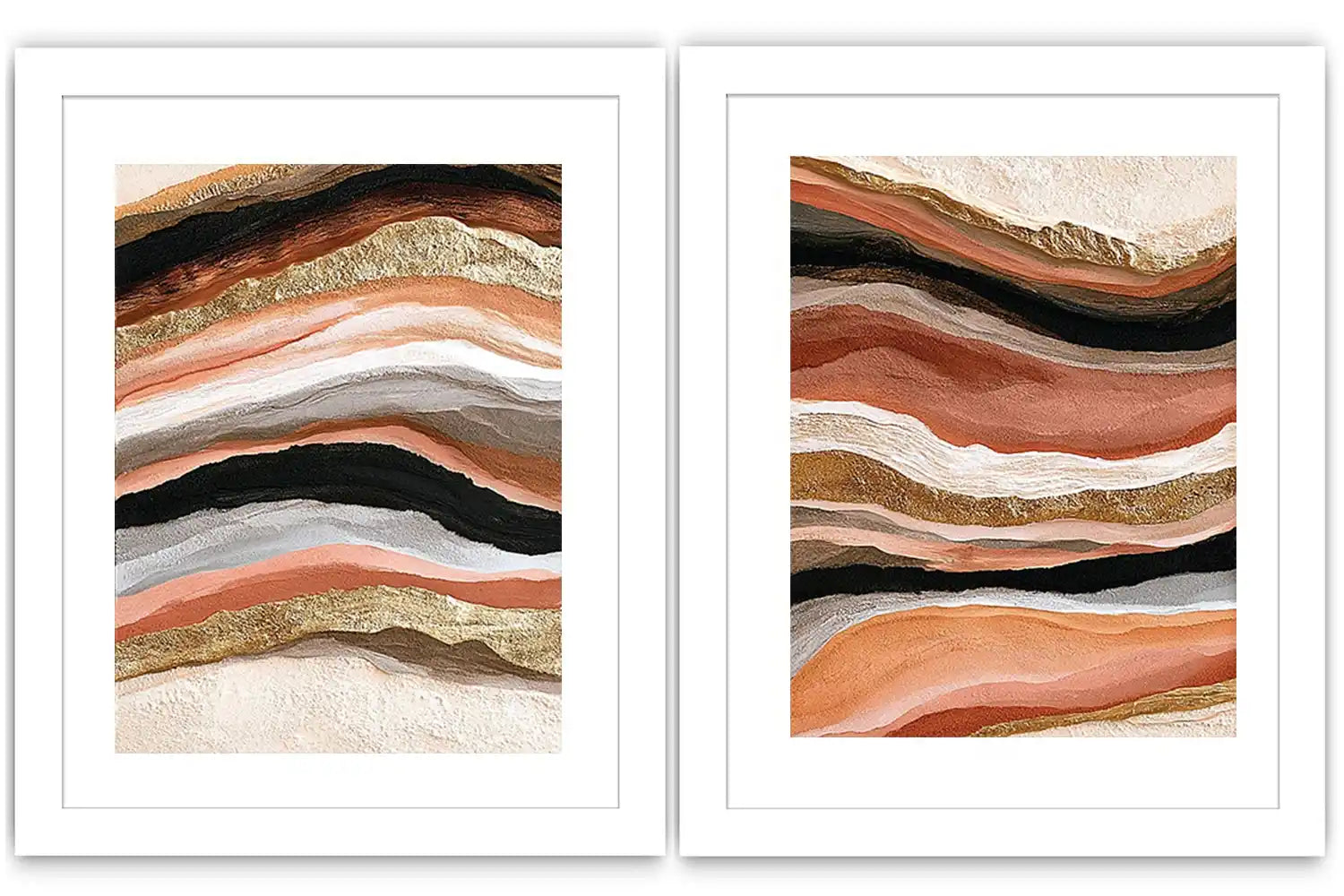 Terracotta Drift 2 Piece Art Set