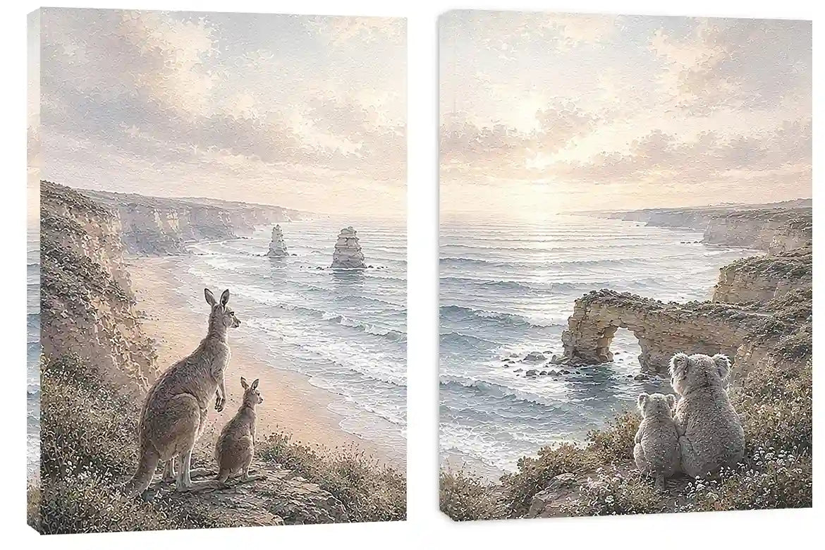 Wild Coast Watchers 2 Piece Art Set