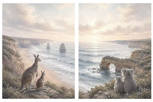 Wild Coast Watchers 2 Piece Art Set