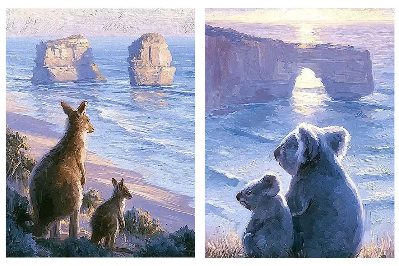 Dusk Coast Companions 2 Piece Art Set