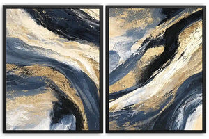 Indigo Current 2 Piece Art Set