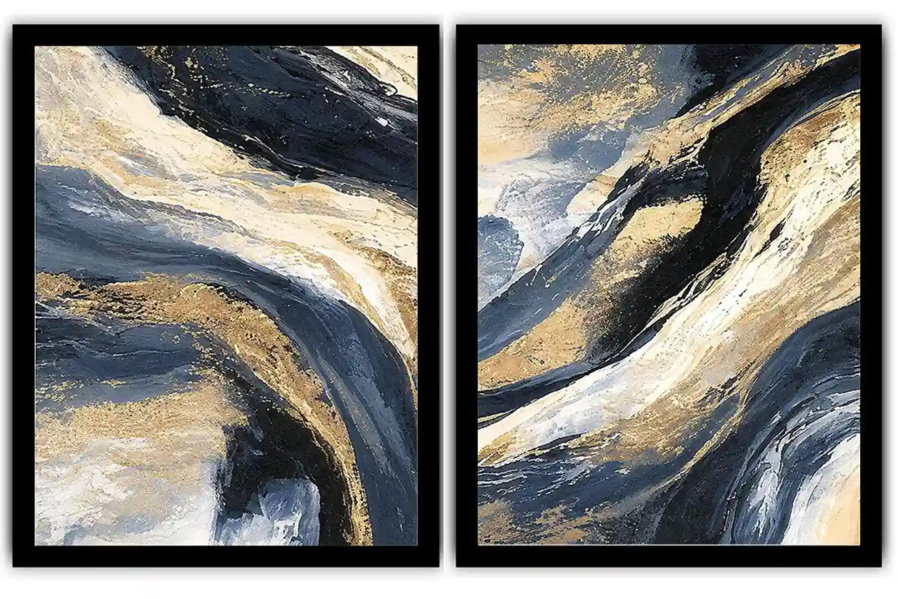 Indigo Current 2 Piece Art Set