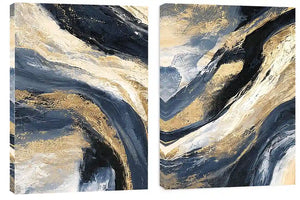 Indigo Current 2 Piece Art Set