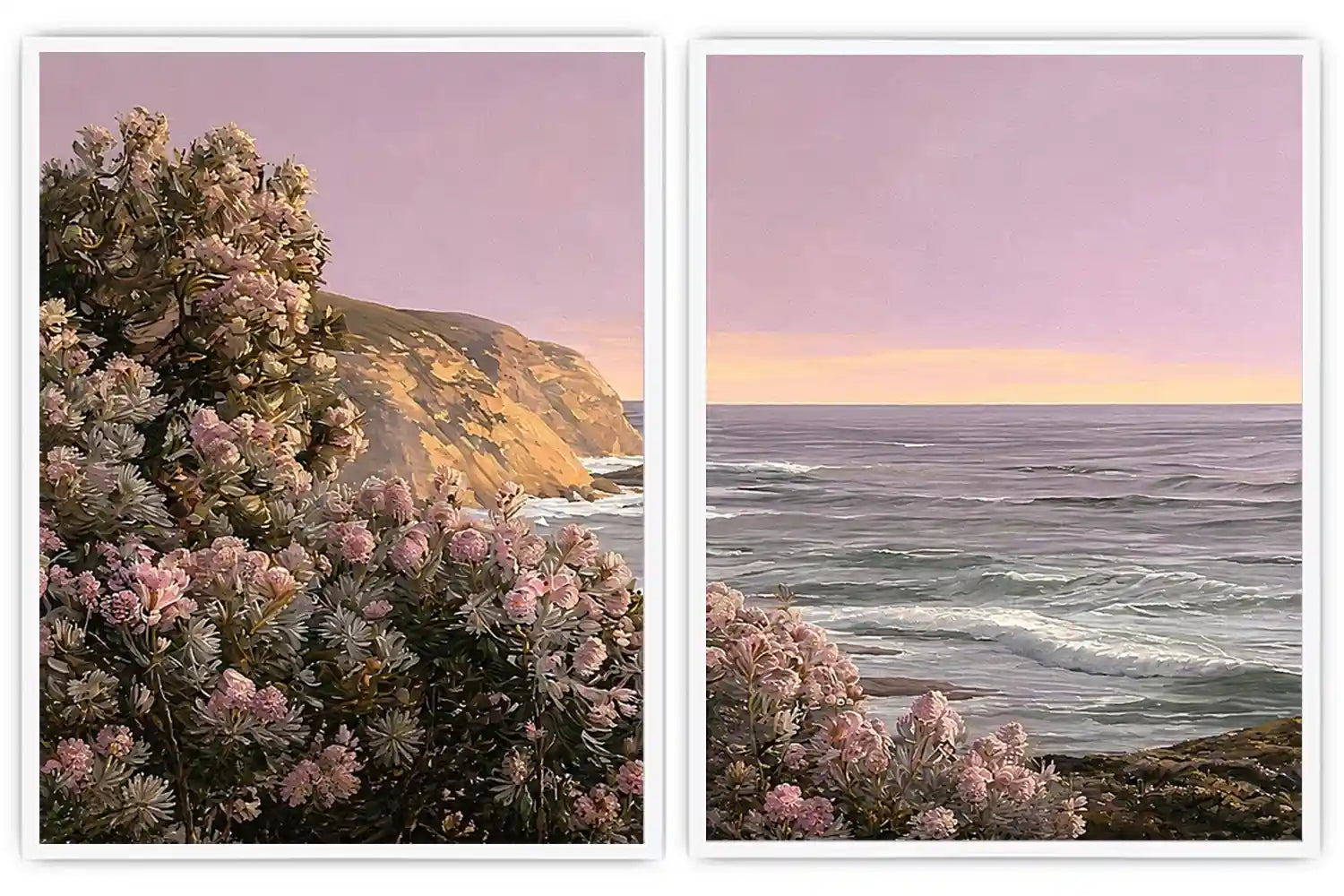 Blush Coastline 2 Piece Art Set