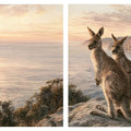 Coastal Kangaroo Dawn 2 Piece Art Set