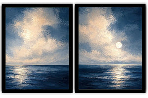 Moonlit Ocean 2 Piece Art Set