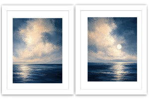 Moonlit Ocean 2 Piece Art Set