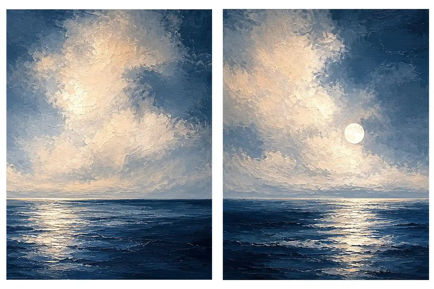 Moonlit Ocean 2 Piece Art Set