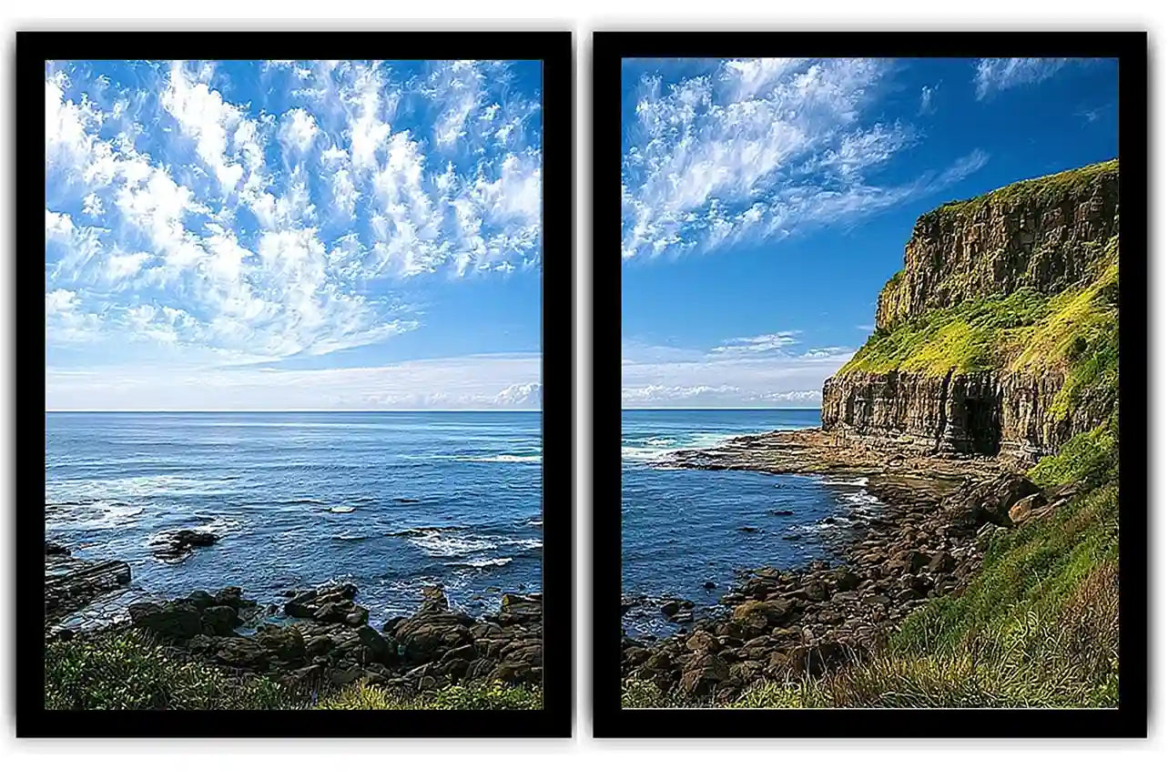 Emerald Cliff View 2 Piece Art Set