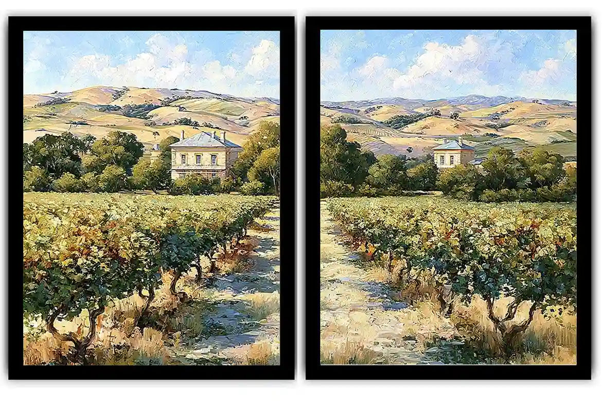 Vineyard Morning 2 Piece Art Set