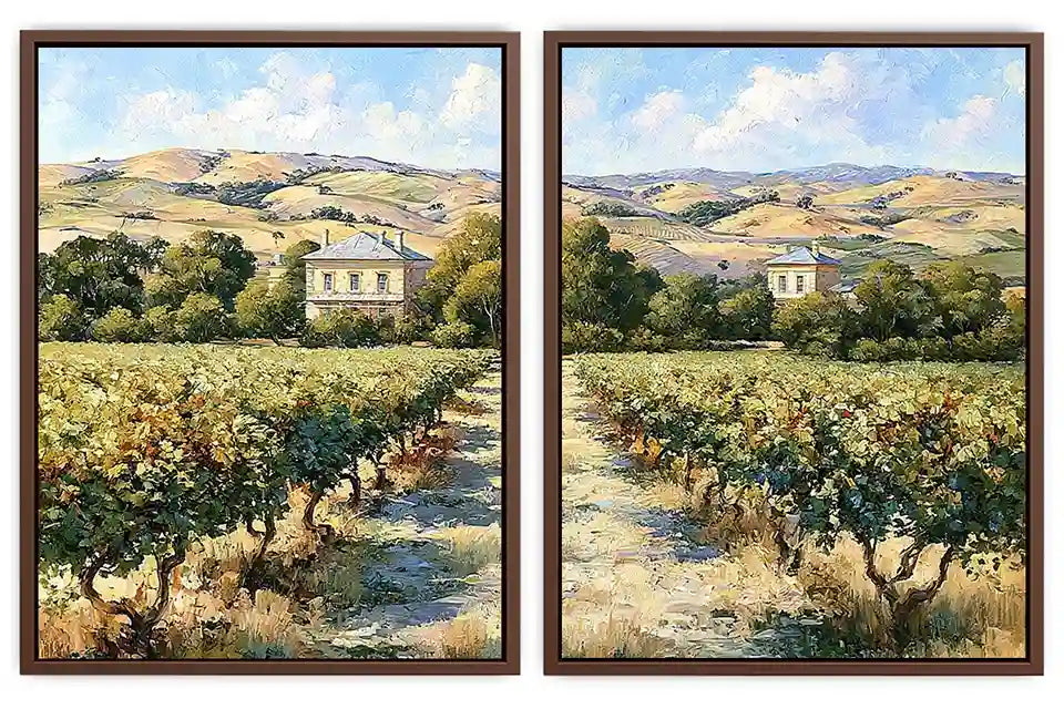 Vineyard Morning 2 Piece Art Set