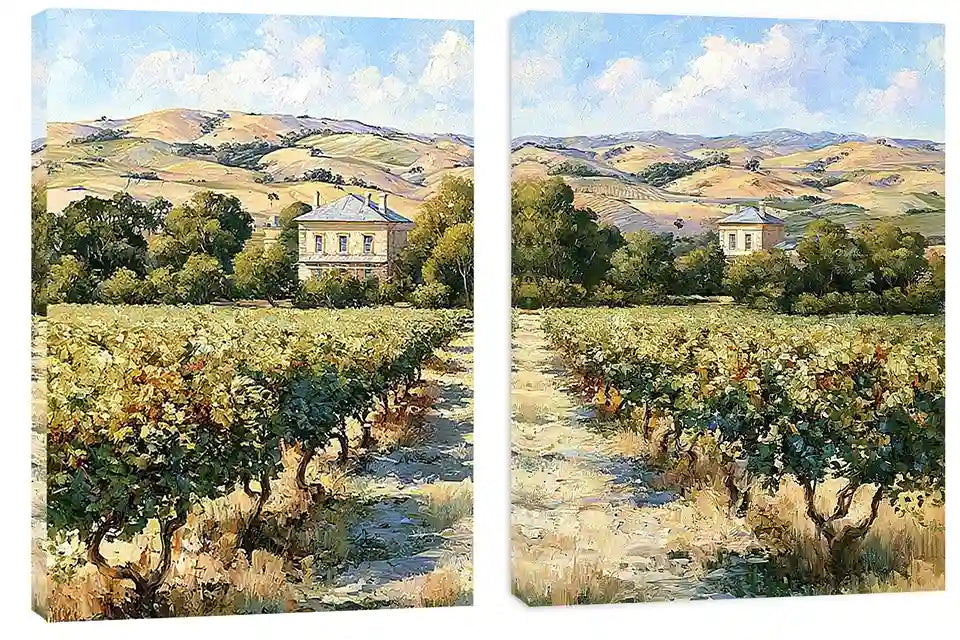 Vineyard Morning 2 Piece Art Set