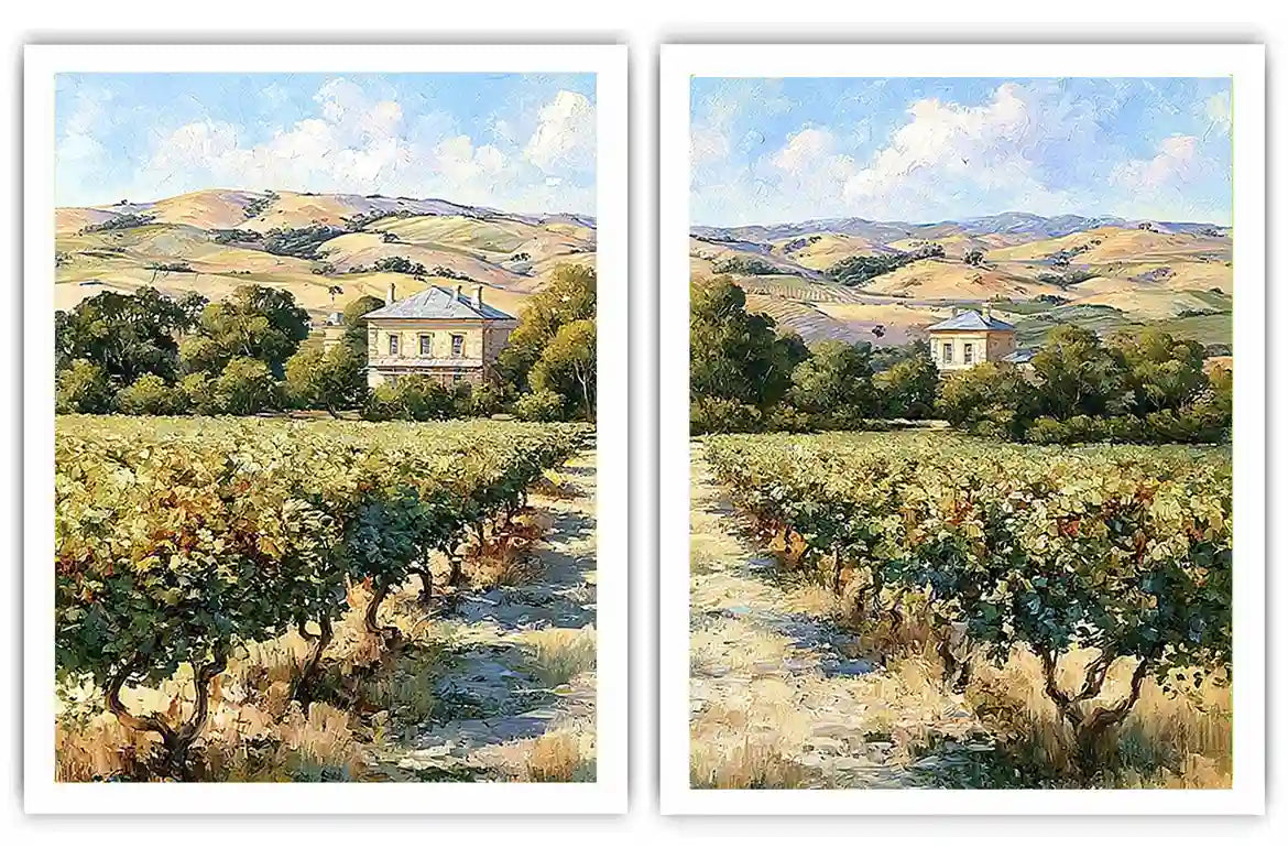 Vineyard Morning 2 Piece Art Set