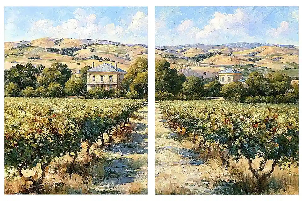 Vineyard Morning 2 Piece Art Set
