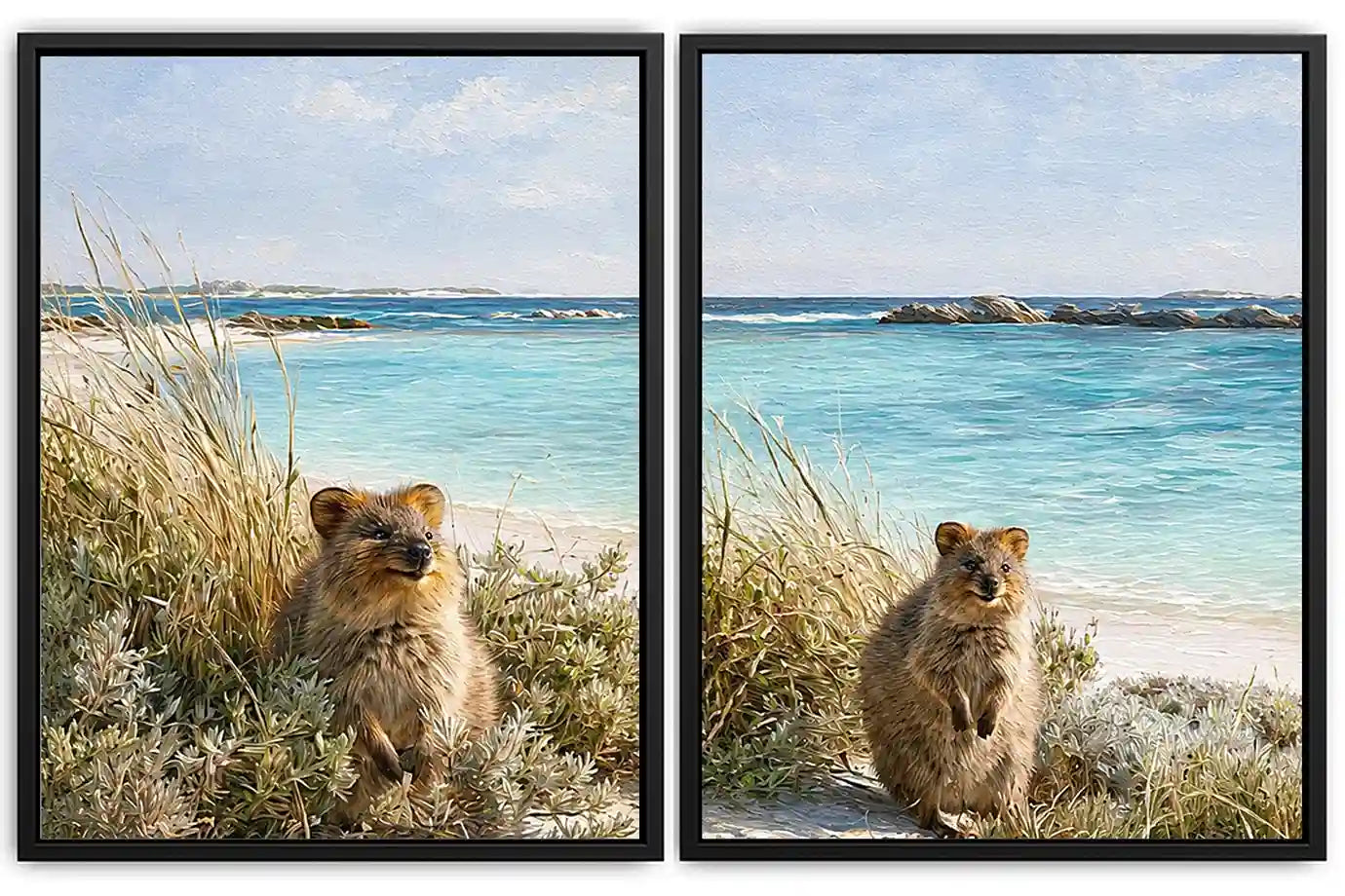 Golden Botanical Pair 2 Piece Art Set