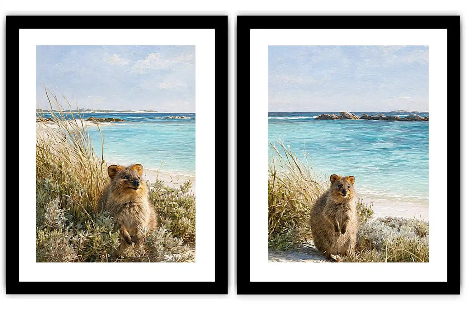 Golden Botanical Pair 2 Piece Art Set