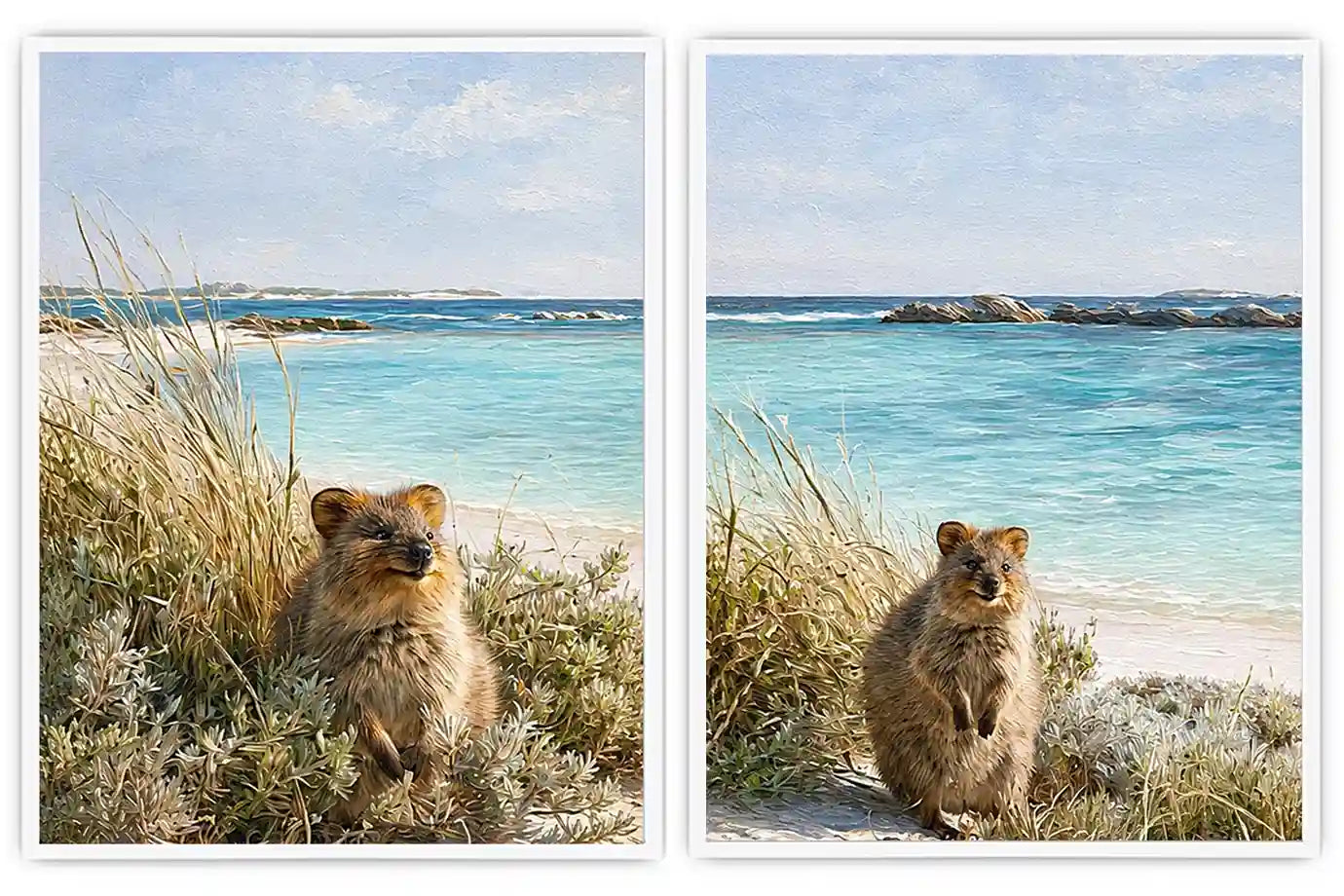 Golden Botanical Pair 2 Piece Art Set