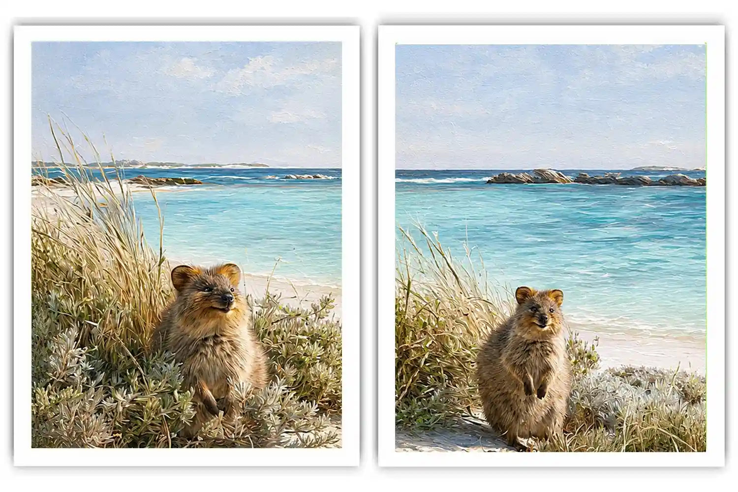 Golden Botanical Pair 2 Piece Art Set