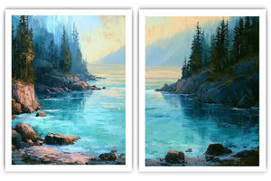 Heavenly Sacred Light 2 Piece Art Set