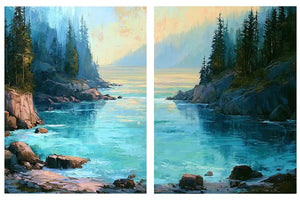 Heavenly Sacred Light 2 Piece Art Set